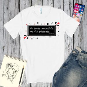 Tricou cu grafică și text Nu toate amintirile merită păstrate - Azheimerl