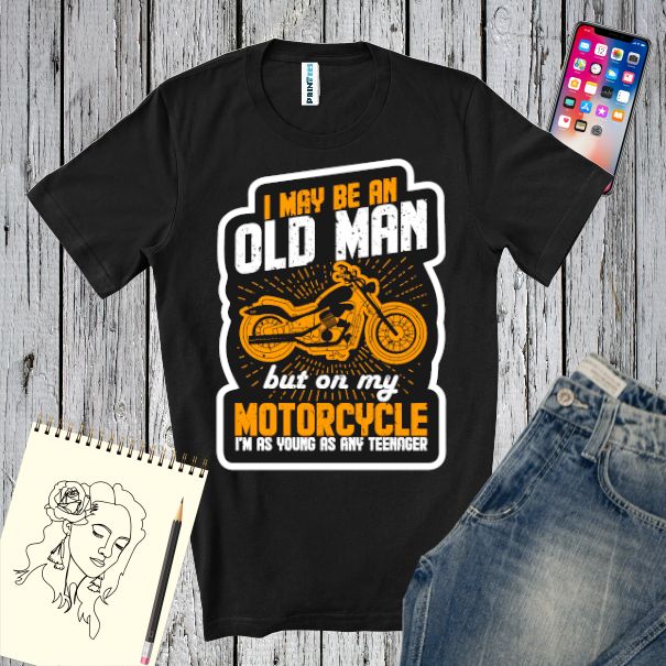 Tricou bărbați - Old Man motorcycle