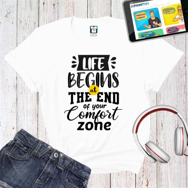 Tricou bărbați - Life begins at the end