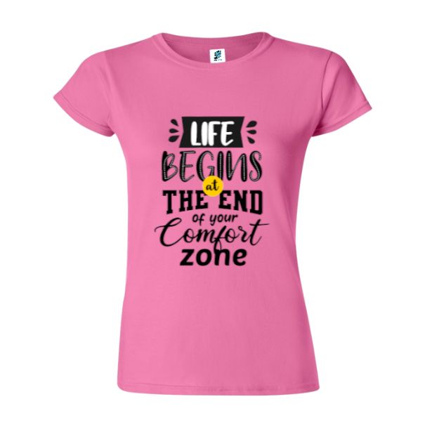 Tricou damă - Life begins at the end