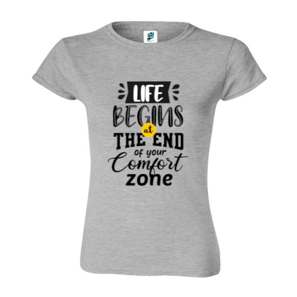 Tricou damă - Life begins at the end