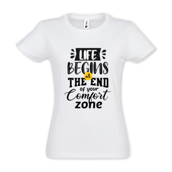 Tricou damă - Life begins at the end