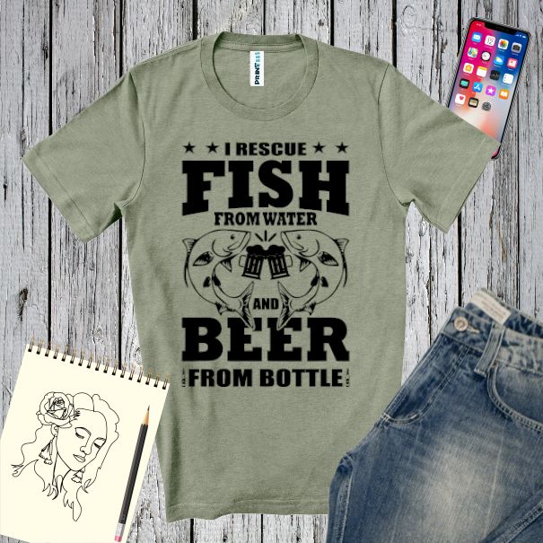 Tricou bărbați - Rescue Fish