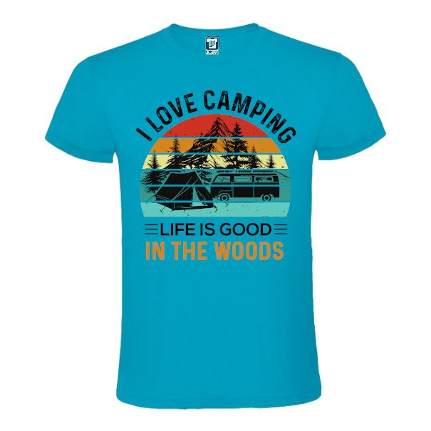 Tricou bărbați - I love camping in the woods
