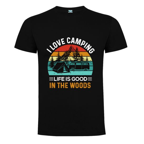 Tricou bărbați - I love camping in the woods
