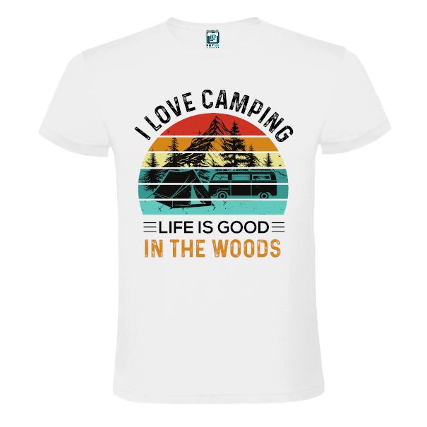 Tricou bărbați - I love camping in the woods