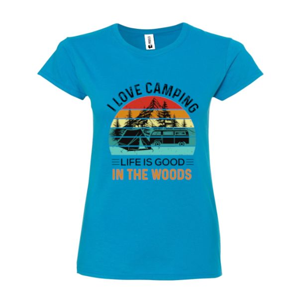 Tricou damă - I love camping in the woods