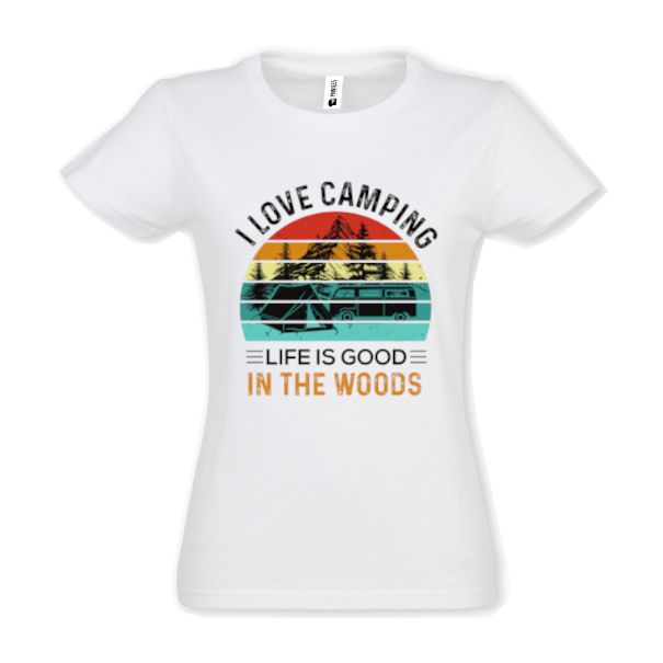 Tricou damă - I love camping in the woods