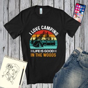 Tricou bărbați - I love camping in the woods