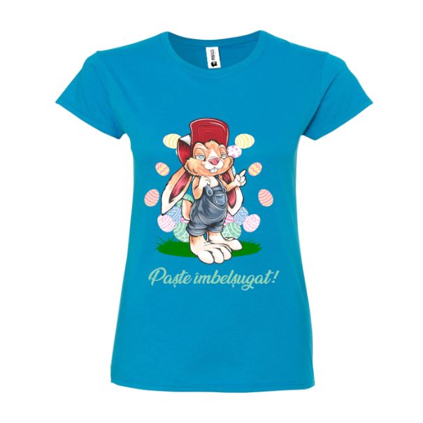 Tricou damă - Iepuras trandy cu ouă