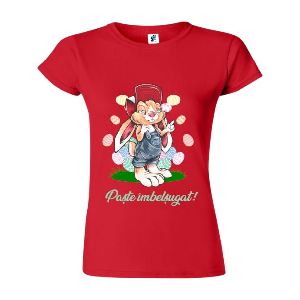 Tricou damă - Iepuras trandy cu ouă