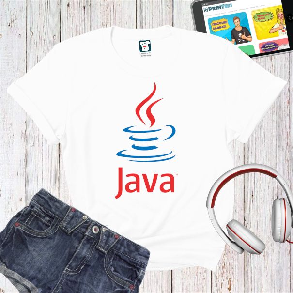 Tricou imprimat cu sigla Java