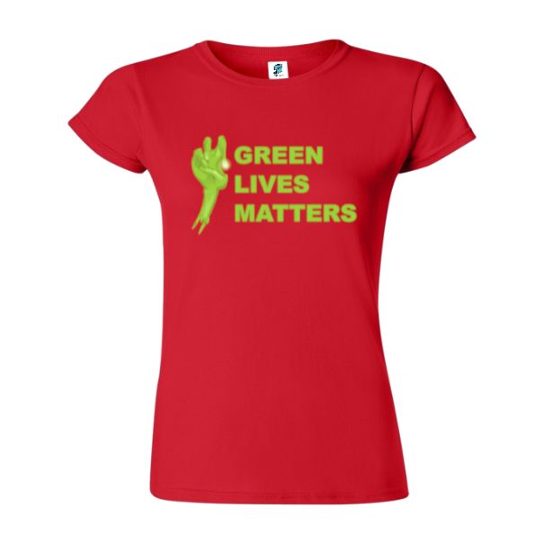 Tricou damă - Green lives hand