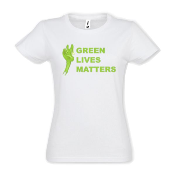 Tricou damă - Green lives hand