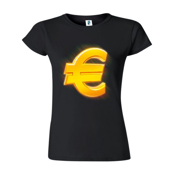 Tricou damă - Gold euro symbol