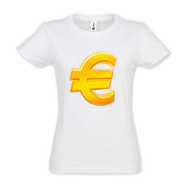 Tricou damă - Gold euro symbol