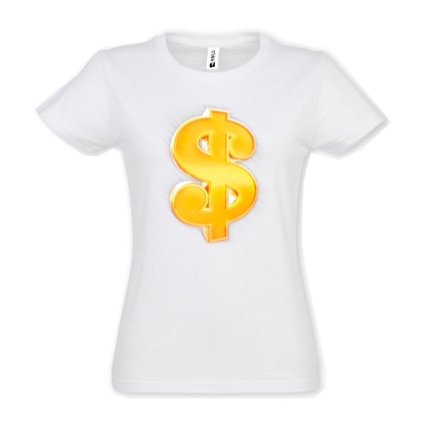 Tricou damă - Gold dollar symbol Tricou damă - Gold dollar symbol