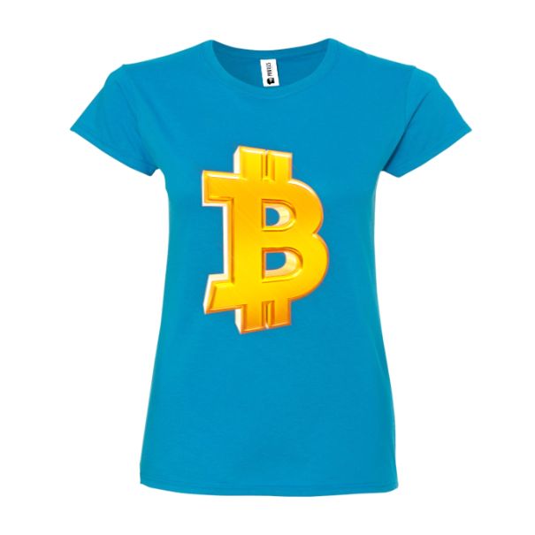 Tricou damă - Gold bitcoin symbol