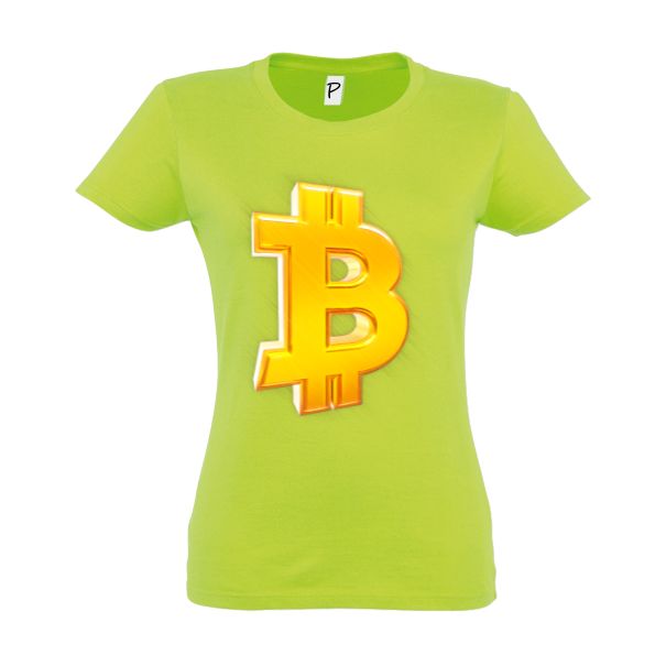Tricou damă - Gold bitcoin symbol