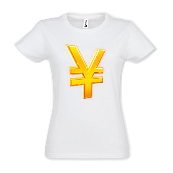 Tricou damă - Gold yen symbol Tricou damă - Gold yen symbol