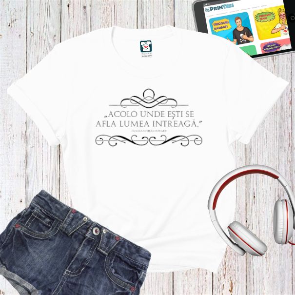 Tricou damă - W. Shakespeare- Lumea