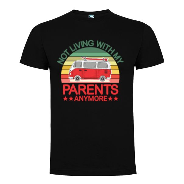 Tricou bărbați - Living with Parents - Negru