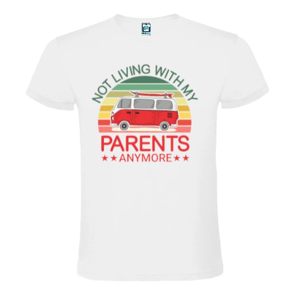 Tricou bărbați - Living with Parents - Alb