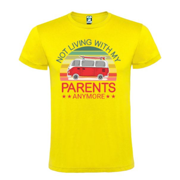 Tricou bărbați - Living with Parents - Galben