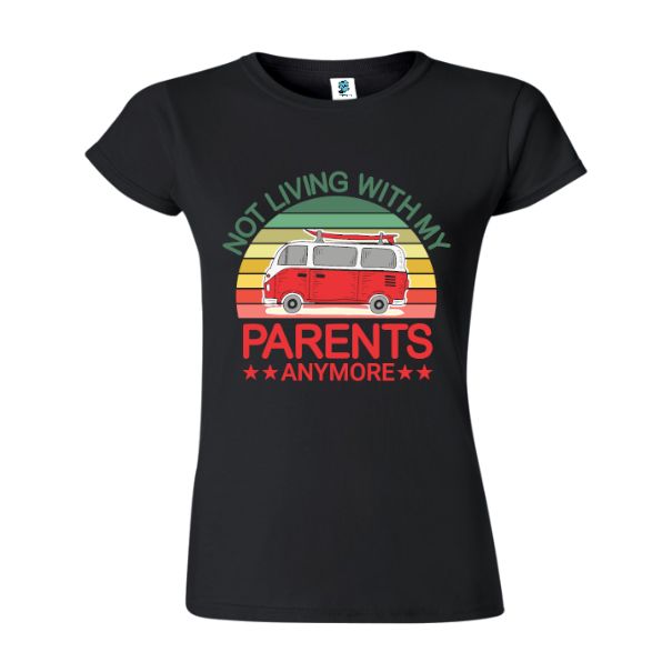 Tricou damă - Living with Parents - Negru Tricou damă - Living with Parents - Negru