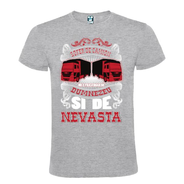 Tricou bărbați - Șofer de camion - Gri sport