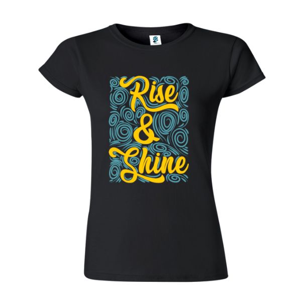Tricou de damă - Rise & Shine - Negru Tricou de damă - Rise & Shine - Negru