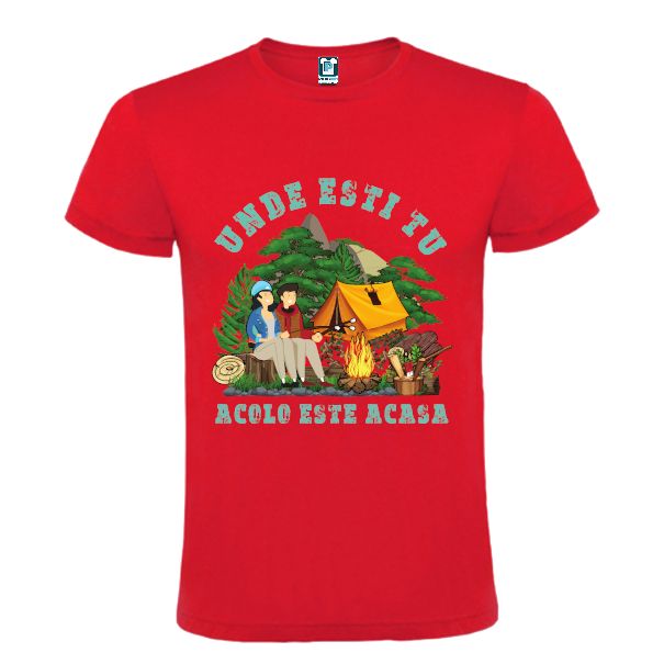 Tricou bărbați - Unde ești tu - Roșu