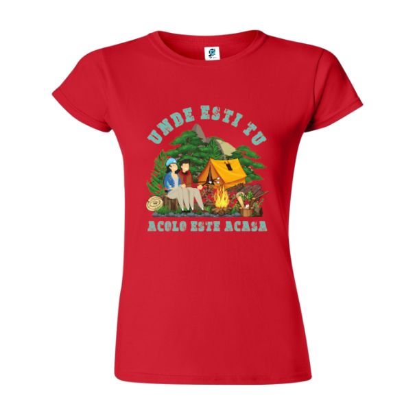 Tricou damă - Unde ești tu - Roșu