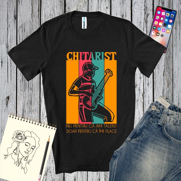 Tricou bărbați - Chitarist de plăcere