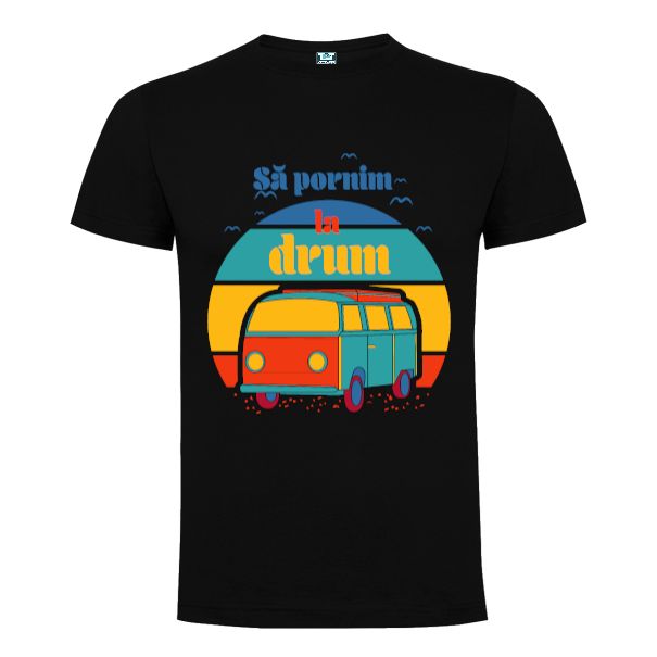 Tricou bărbați - Pornim la drum - Negru