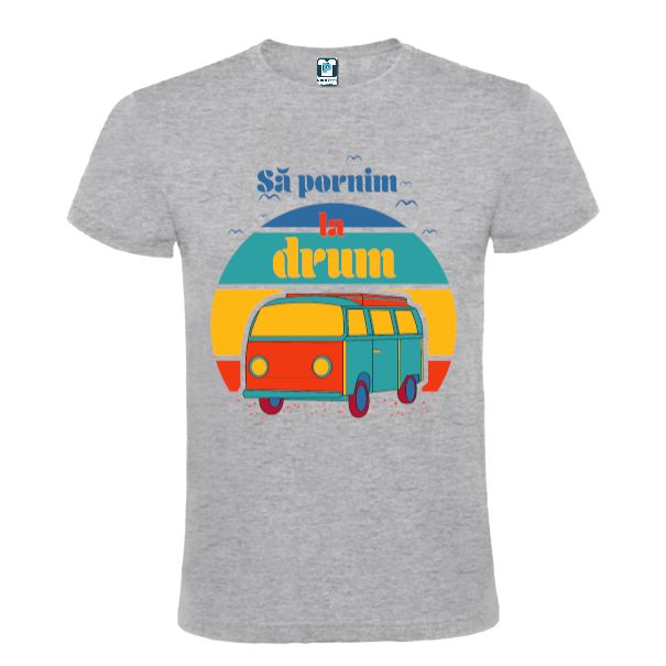 Tricou bărbați - Pornim la drum - Gri sport