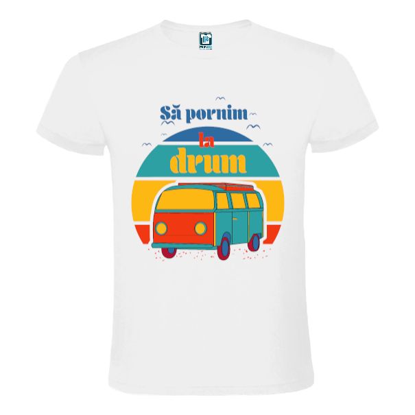 Tricou bărbați - Pornim la drum - Alb
