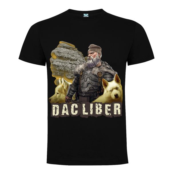 Tricou bărbați - Războinic dac la Sfinx - Negru