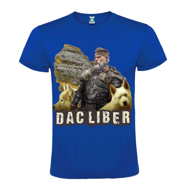 Tricou bărbați - Războinic dac la Sfinx - Albastru