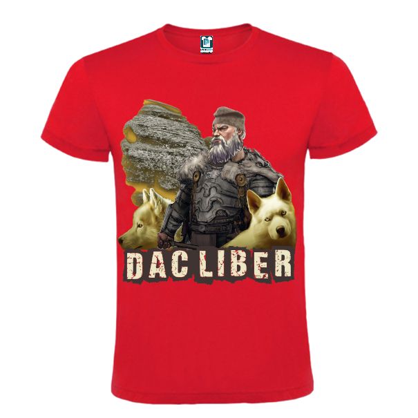 Tricou bărbați - Războinic dac la Sfinx - Roșu