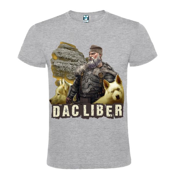 Tricou bărbați - Războinic dac la Sfinx - Gri sport