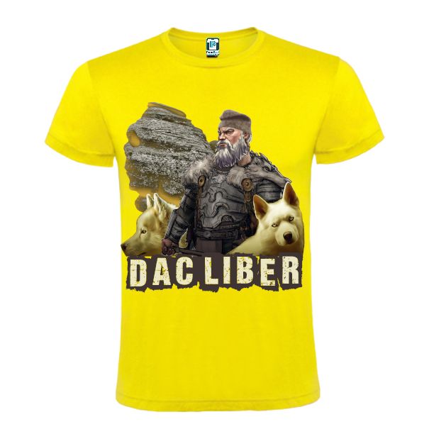 Tricou bărbați - Războinic dac la Sfinx - Galben