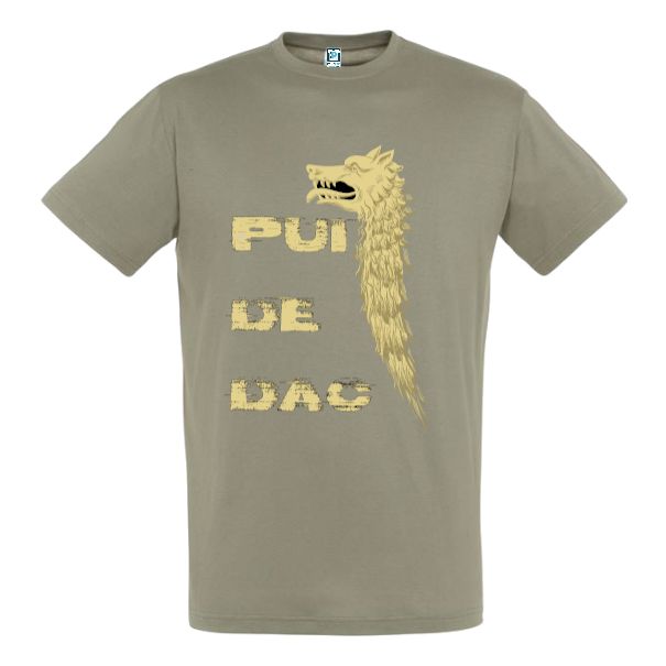 Tricou bărbați - Pui de dac - Dracon - Verde militar