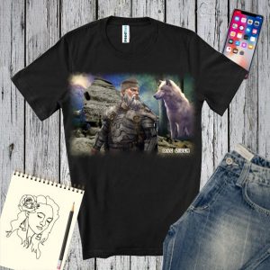 Tricou bărbați - Dac cu lup alb