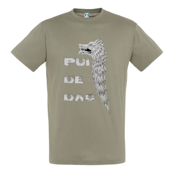 Tricou barbati - Dracon - Pui de dac - Verde militar