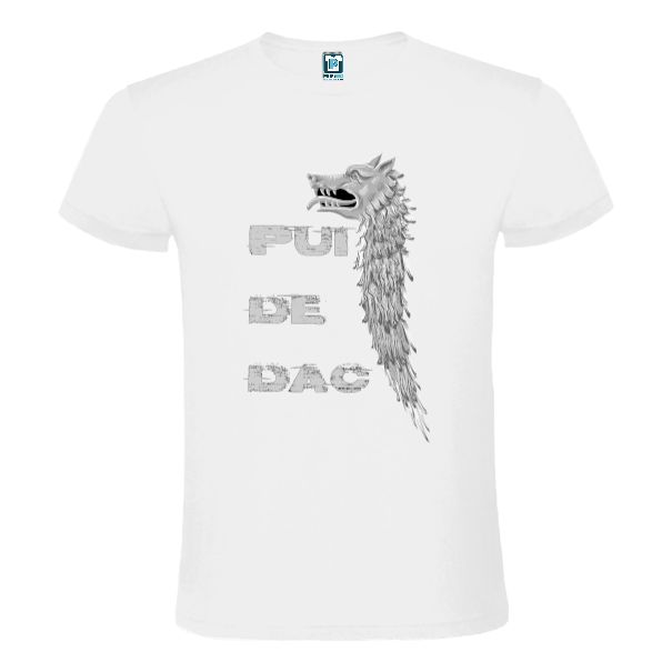 Tricou barbati - Dracon - Pui de dac - Alb