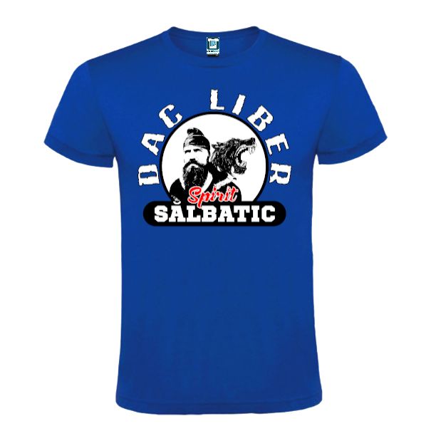 Tricou bărbați - Dac liber - Spirit sălbatic - Albastru