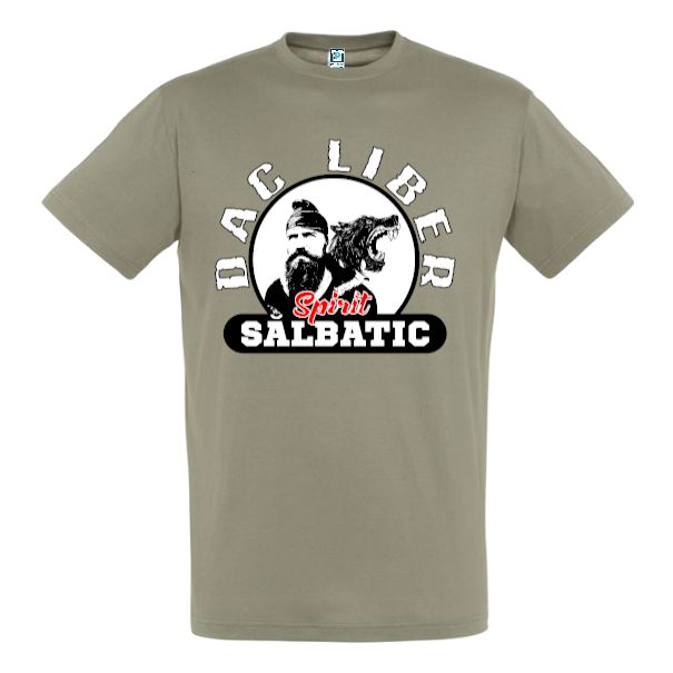 Tricou bărbați - Dac liber - Spirit sălbatic - Verde militar