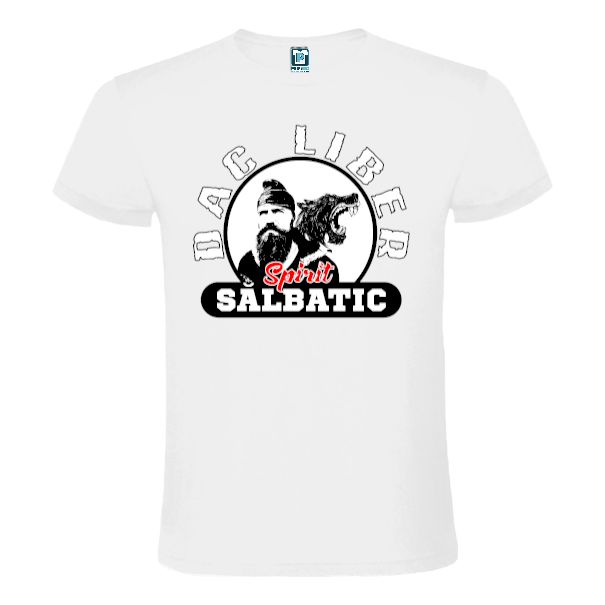 Tricou bărbați - Dac liber - Spirit sălbatic - Alb