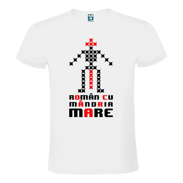 Tricou bărbați - Român cu mândria mare - Alb